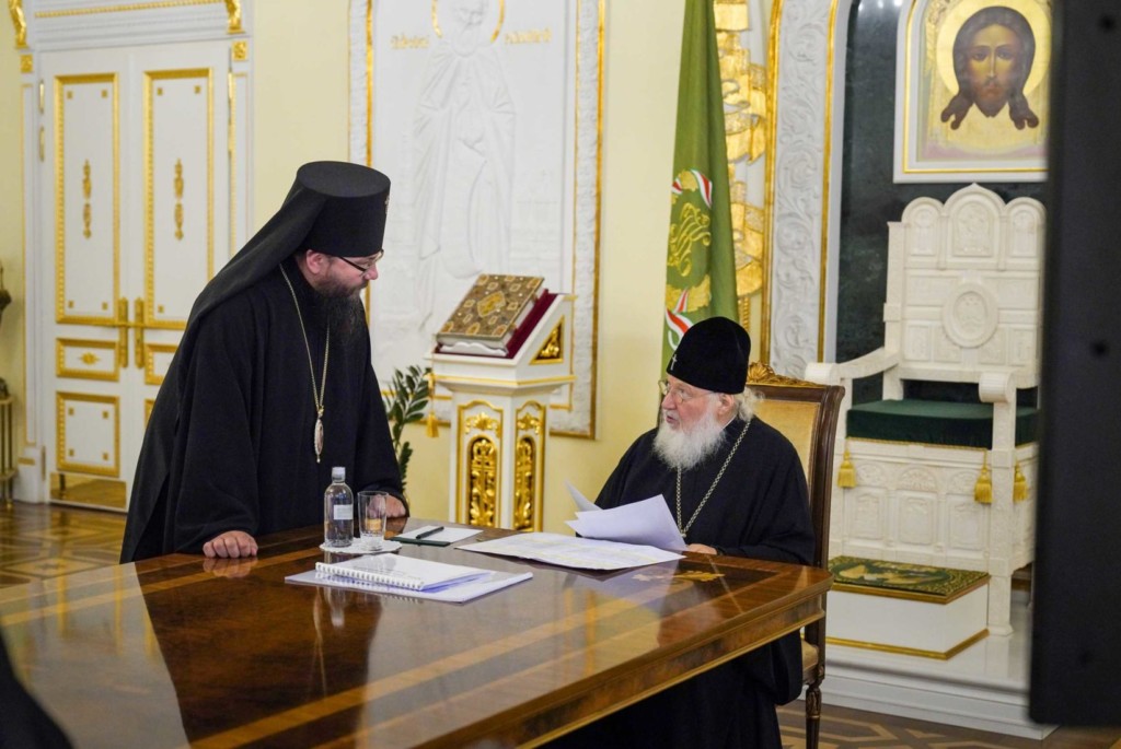Святейший Патриарх Кирилл провел совещание по Программе строительства православных храмов в столице, на совещании участвовал настоятель храма иерей Максим Глухих