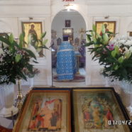 Богослужение в храме в праздник Благовещения Пресвятой Владычицы нашей Богородицы и Приснодевы Марии
