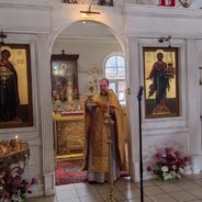 Богослужение в храме священномученика Серафима в Неделю сыропустную, день памяти благоверного князя Даниила Московского