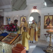 Богослужение в храме священномученика Серафима в праздник Усекновения главы святого Пророка Иоанна Предтечи