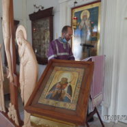 Богослужение в храме священномученика Серафима в субботу по Воздвижении. Приход храма поздравил старосту Олега Евгеньевича с днем тезоименитства.