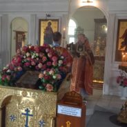 Богослужение в храме священномученика Серафима в день памяти святых равноапостольных Мефодия и Кирилла и тезоименитства Святейшего Патриарха Московского и всея Руси Кирилла