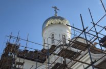Храм священномученика Серафима, митрополита Петроградского, в Южном Бутове будет сдан в эксплуатацию в октябре, фото строительства храма 15.08.2025г.