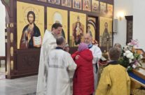 Богослужение в Лазареву субботу в храме священномученика Серафима