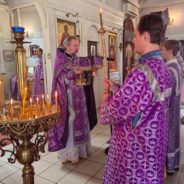 Богослужение в храме священномученика Серафима в Неделю 5-ю Великого поста, преподобной Марии Египетской