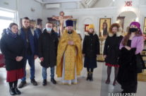 Богослужение в  храме Священномученика Серафима в Неделю о Страшном Суде. Молодежная акция по раздаче миссионерских листовок