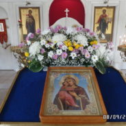 Богослужение в храме священномученика Серафима в праздник сретения Владимирской иконы Пресвятой Богородицы
