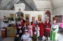 Пасхальный молебен. Святое Причастие для детей. Детский Пасхальный спектакль в храме.