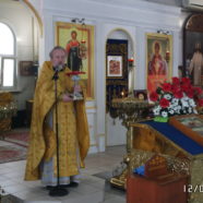 Богослужение в храме Священномученика Серафима в день Собора Вселенских учителей и святителей Василия Великого, Григория Богослова и Иоанна Златоустого