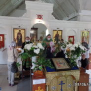 Богослужение в День Святой Троицы в храме священномученика Серафима