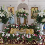 Богослужение в храме священномученика Серафима в праздник Успения Пресвятой Богородицы.