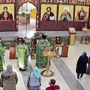Богослужение в день Святого Духа в храме священномученика Серафима